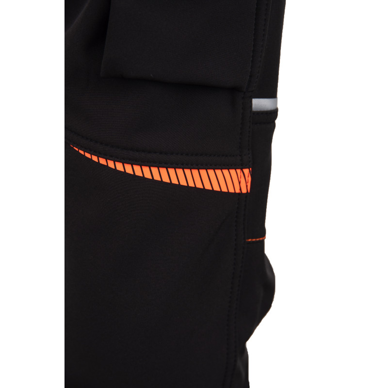 SEVEN KINGS RIVAL SPODNIE SOFTSHELL OCIEPLANE CZARNY/POMARAŃCZ SEVEN KINGS.