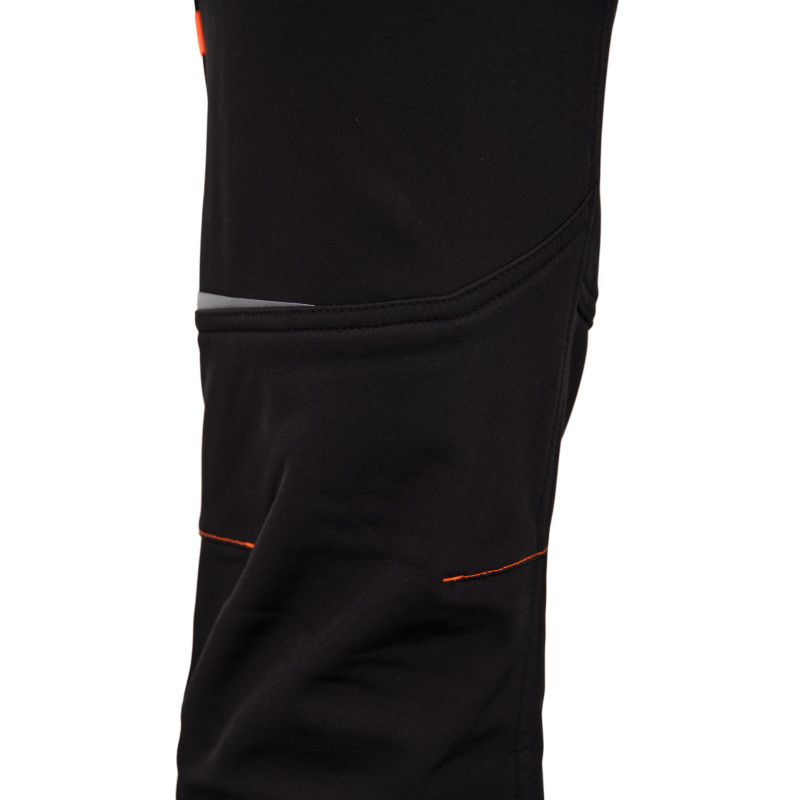 SEVEN KINGS RIVAL SPODNIE SOFTSHELL OCIEPLANE CZARNY/POMARAŃCZ SEVEN KINGS.