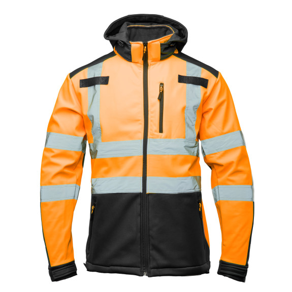 SOFTSHELL WSTAWKA GRANAT BF005 Z PASAMI ODBLASK. POMARAŃCZ KAT 2 klasa2 BRIXTON FLASH