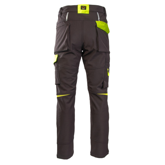SEVEN KINGS RIVAL SPODNIE SOFTSHELL OCIEPLANE CZARNY/ŻÓŁTY SEVEN_KINGS 2
