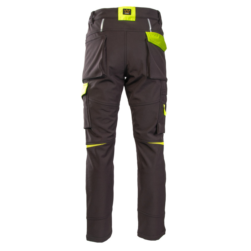 SEVEN KINGS RIVAL SPODNIE SOFTSHELL OCIEPLANE CZARNY/ŻÓŁTY SEVEN_KINGS