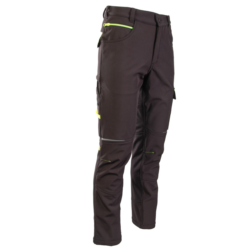 SEVEN KINGS RIVAL SPODNIE SOFTSHELL OCIEPLANE CZARNY/ŻÓŁTY SEVEN_KINGS