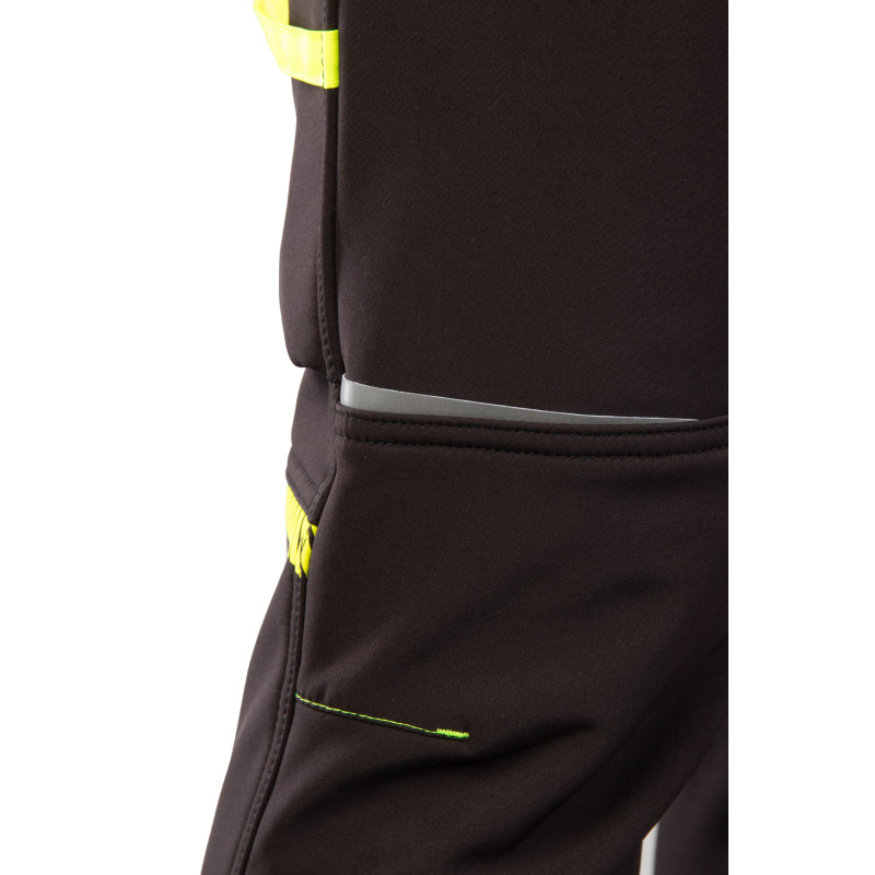 SEVEN KINGS RIVAL SPODNIE SOFTSHELL OCIEPLANE CZARNY/ŻÓŁTY SEVEN_KINGS