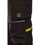 SEVEN KINGS RIVAL SPODNIE SOFTSHELL OCIEPLANE CZARNY/ŻÓŁTY SEVEN_KINGS