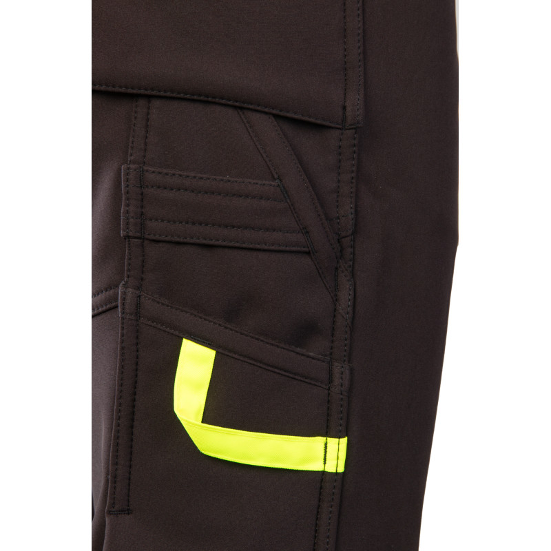 SEVEN KINGS RIVAL SPODNIE SOFTSHELL OCIEPLANE CZARNY/ŻÓŁTY SEVEN_KINGS