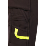SEVEN KINGS RIVAL SPODNIE SOFTSHELL OCIEPLANE CZARNY/ŻÓŁTY SEVEN_KINGS