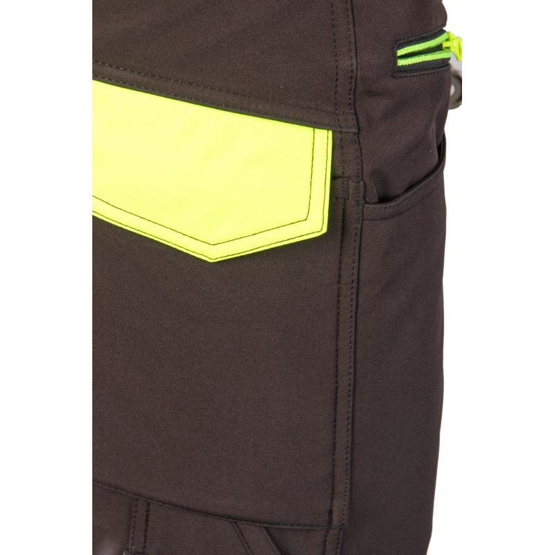 SEVEN KINGS RIVAL SPODNIE SOFTSHELL OCIEPLANE CZARNY/ŻÓŁTY SEVEN_KINGS