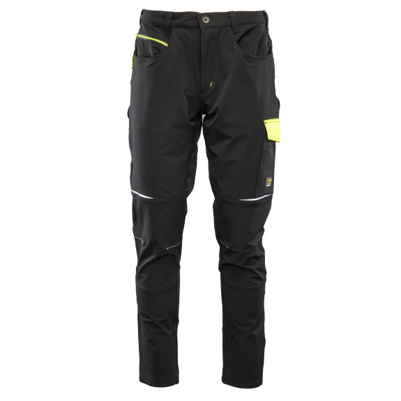 RIVAL SPODNIE SOFTSHELL CZARNY/ŻÓŁTY SEVEN KINGS