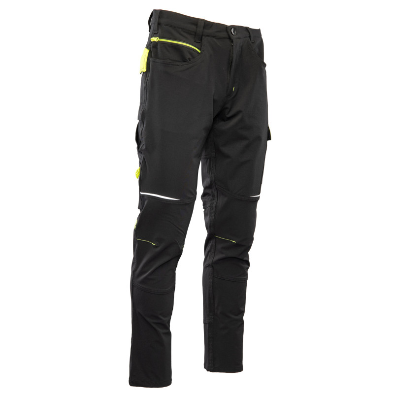 RIVAL SPODNIE SOFTSHELL CZARNY/ŻÓŁTY SEVEN KINGS