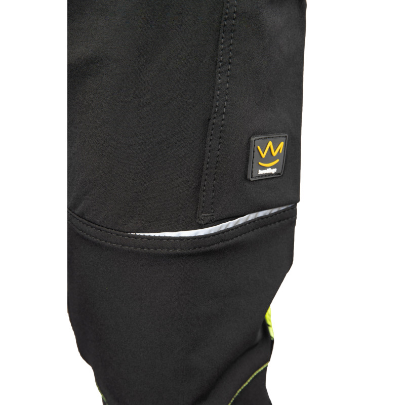 RIVAL SPODNIE SOFTSHELL CZARNY/ŻÓŁTY SEVEN KINGS