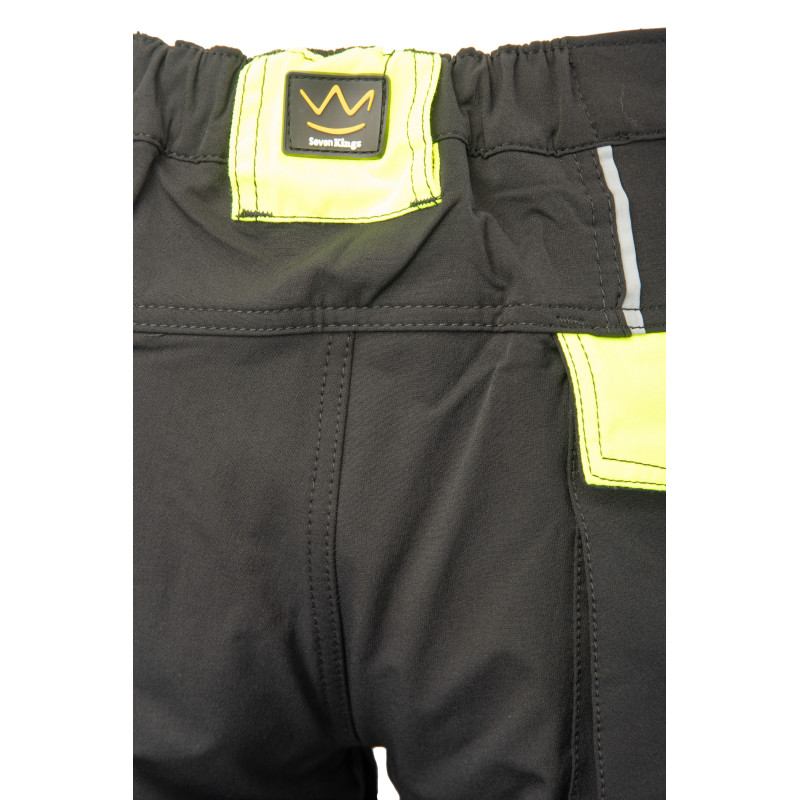 RIVAL SPODNIE SOFTSHELL CZARNY/ŻÓŁTY SEVEN KINGS