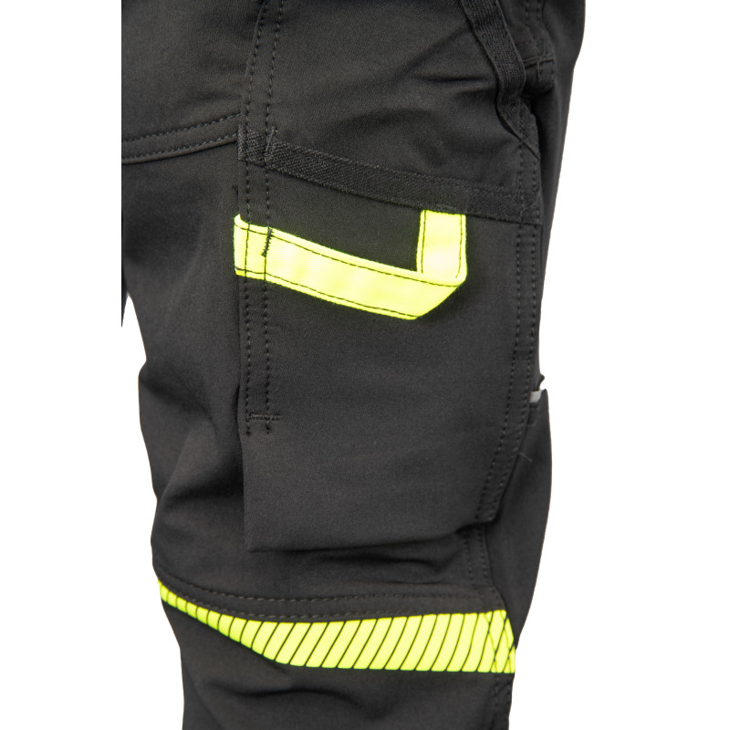 RIVAL SPODNIE SOFTSHELL CZARNY/ŻÓŁTY SEVEN KINGS