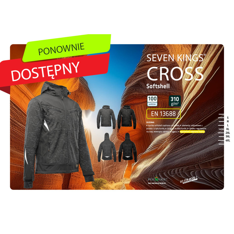 SOFTSHELL CROSS CZARNY SEVEN_KINGS