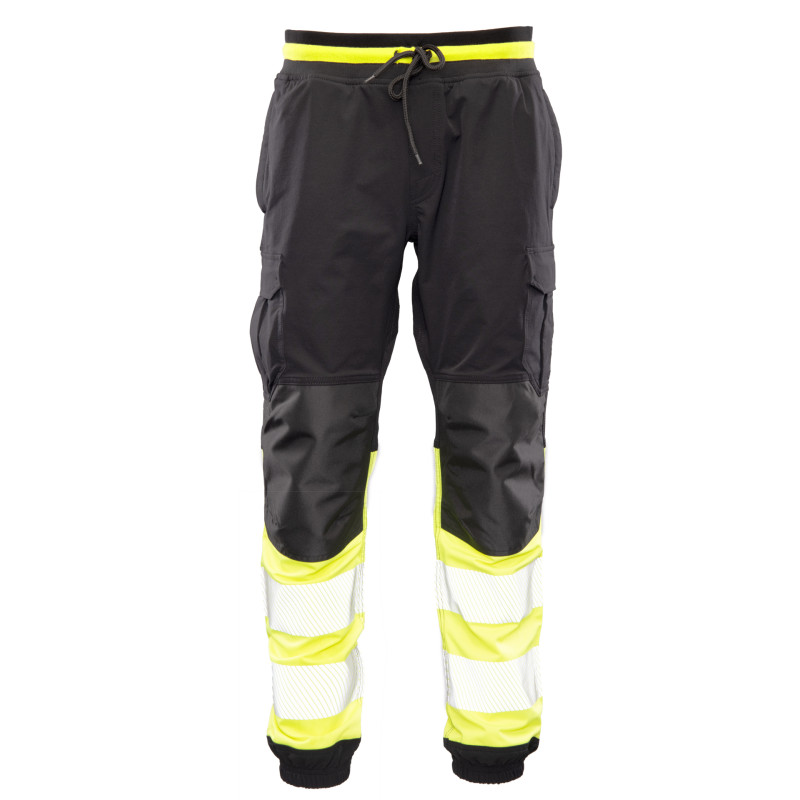 FLASH JOGGER SPODNIE SKF03Y CZARNY/ŻÓŁTY KAT II SEVEN KINGS
