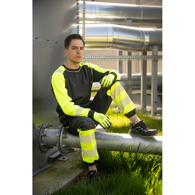 FLASH JOGGER SPODNIE SKF03Y CZARNY/ŻÓŁTY KAT II SEVEN KINGS