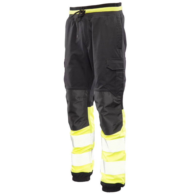FLASH JOGGER SPODNIE SKF03Y CZARNY/ŻÓŁTY KAT II SEVEN KINGS