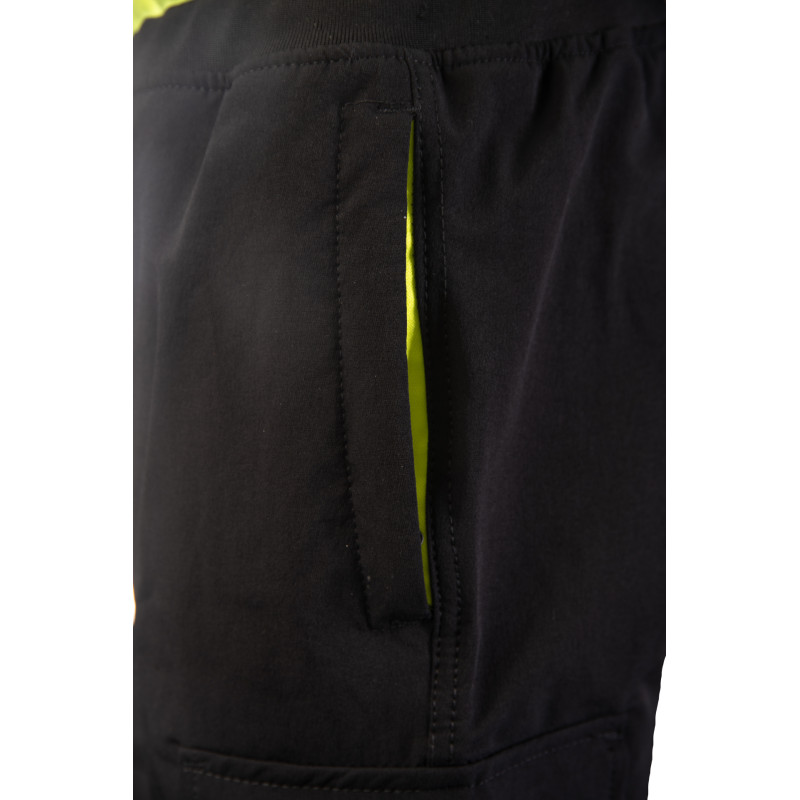 FLASH JOGGER SPODNIE SKF03Y CZARNY/ŻÓŁTY KAT II SEVEN KINGS