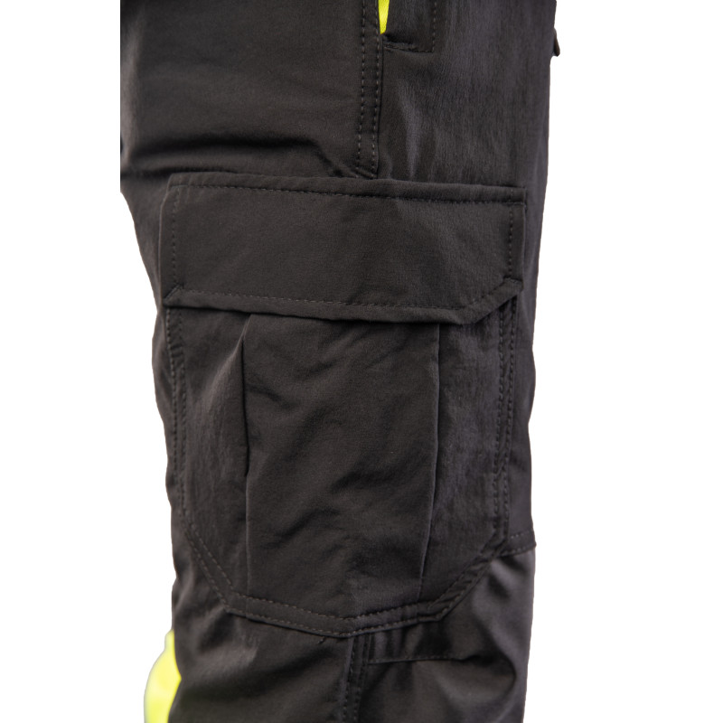 FLASH JOGGER SPODNIE SKF03Y CZARNY/ŻÓŁTY KAT II SEVEN KINGS