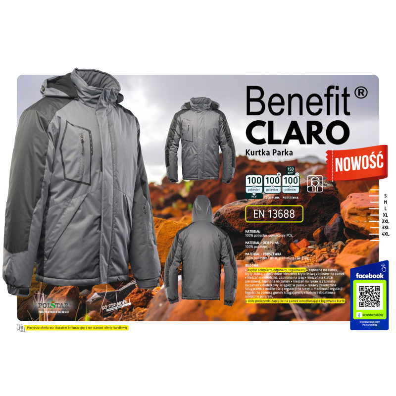 BENEFIT CLARO KURTKA CZERŃ/STAL BENEFIT