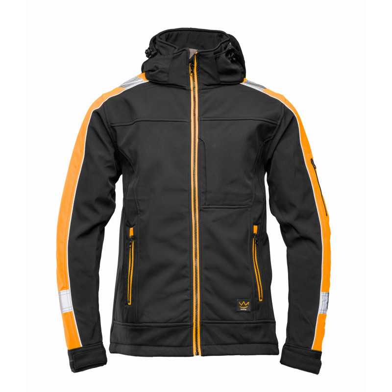 RIVAL SOFTSHELL CZARNY/POMARAŃCZ SEVEN_KINGS