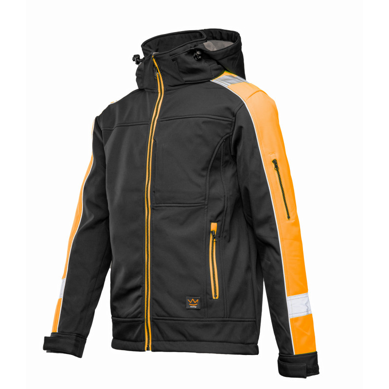 RIVAL SOFTSHELL CZARNY/POMARAŃCZ SEVEN_KINGS