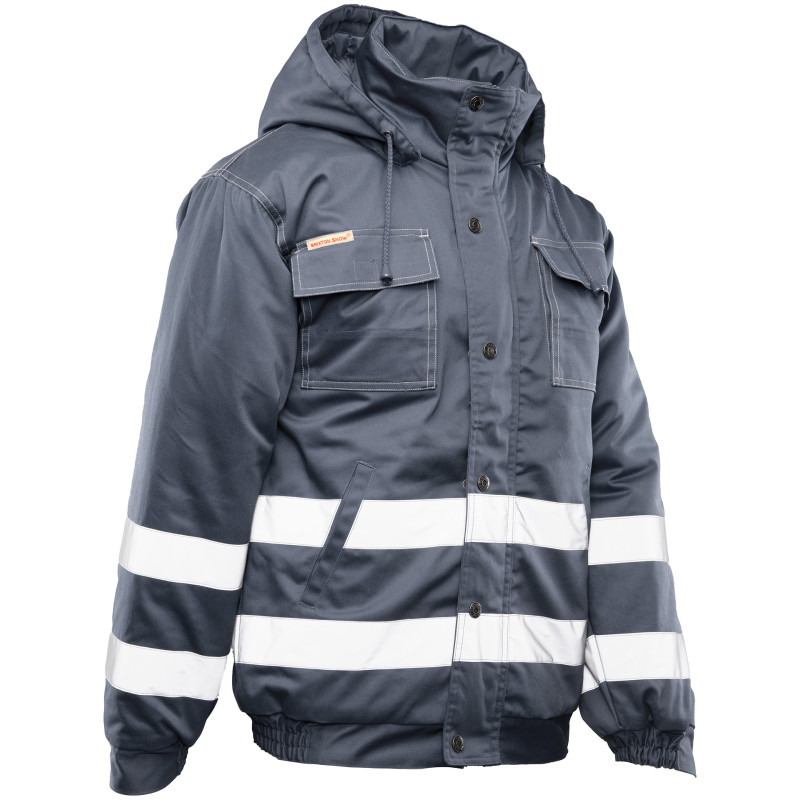 BRIXTON SNOW KURTKA OCIEPLANA STAL / PASY ODBLASK BRIXTON SNOW