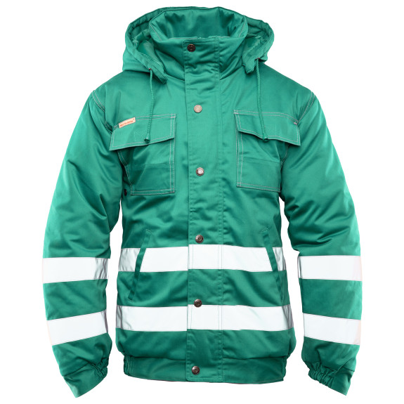 BRIXTON SNOW KURTKA OCIEPLANA ZIELEŃ / PASY ODBLASK BRIXTON SNOW