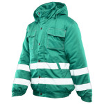 BRIXTON SNOW KURTKA OCIEPLANA ZIELEŃ / PASY ODBLASK BRIXTON SNOW
