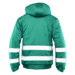 BRIXTON SNOW KURTKA OCIEPLANA ZIELEŃ / PASY ODBLASK BRIXTON SNOW