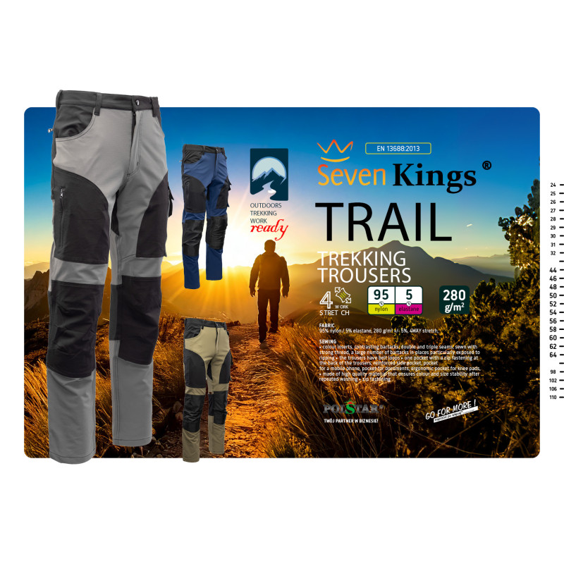TRAIL SPODNIE DO PASA GRANAT/CZARNY SEVEN KINGS