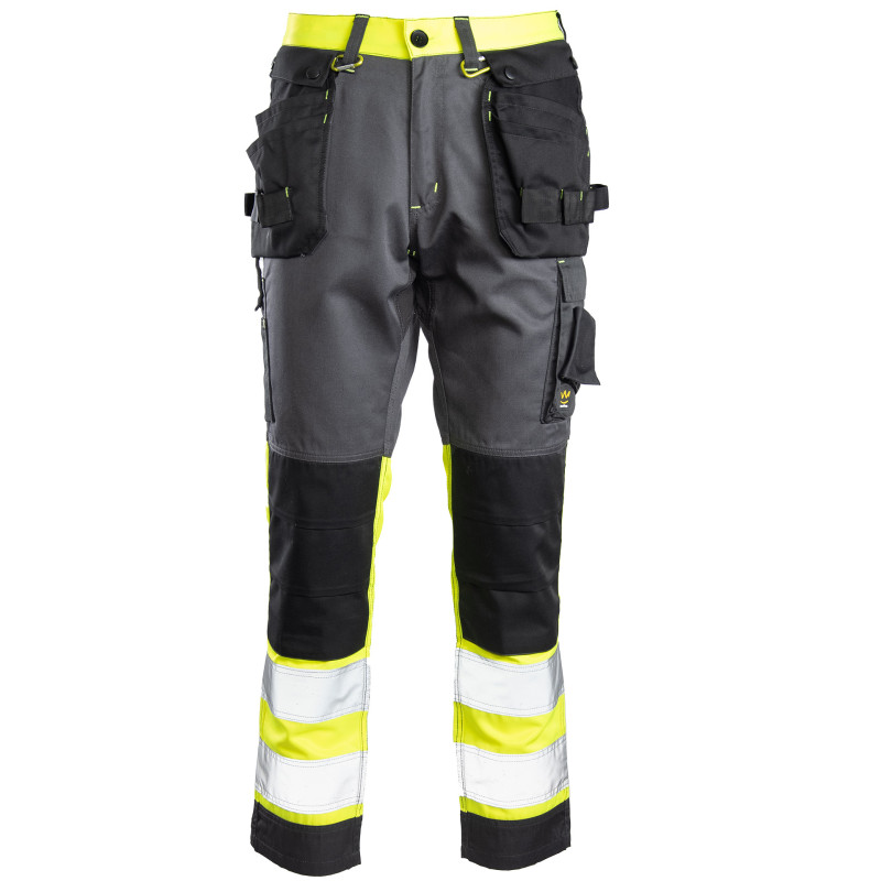SPODNIE DO PASA FLASH STALOWO/ŻÓŁTY KAT. II SKF01Y SEVEN KINGS
