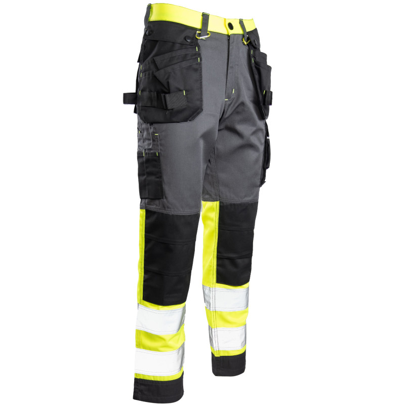 SPODNIE DO PASA FLASH STALOWO/ŻÓŁTY KAT. II SKF01Y SEVEN KINGS