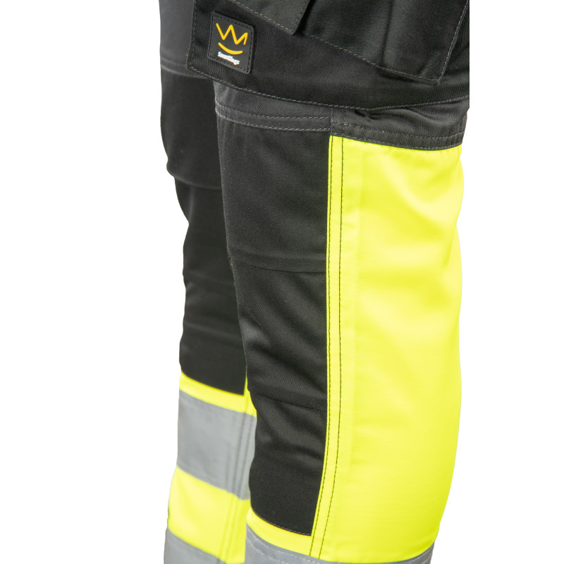 SPODNIE DO PASA FLASH STALOWO/ŻÓŁTY KAT. II SKF01Y SEVEN KINGS
