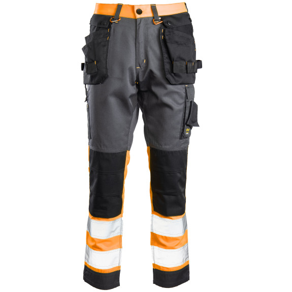 SPODNIE DO PASA FLASH STALOWO/POMARAŃCZ KAT.II SKF01O SEVEN KINGS