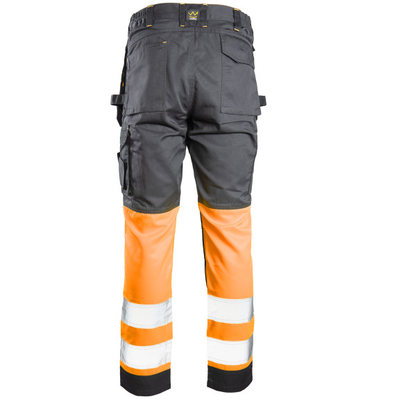 SPODNIE DO PASA FLASH STALOWO/POMARAŃCZ KAT.II SKF01O SEVEN KINGS 2