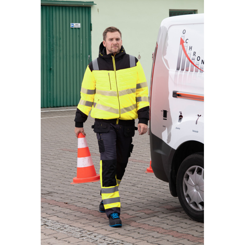 KURTKA SAFE ŻÓŁĆ BHVS01 BENEFIT HI VI