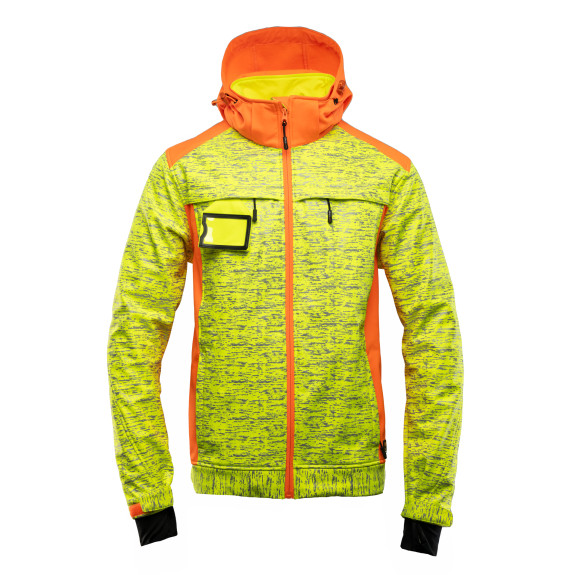 SEVEN KINGS CROSS SOFTSHELL KURTKA ŻÓŁĆ/POMARAŃCZ SEVEN_KINGS