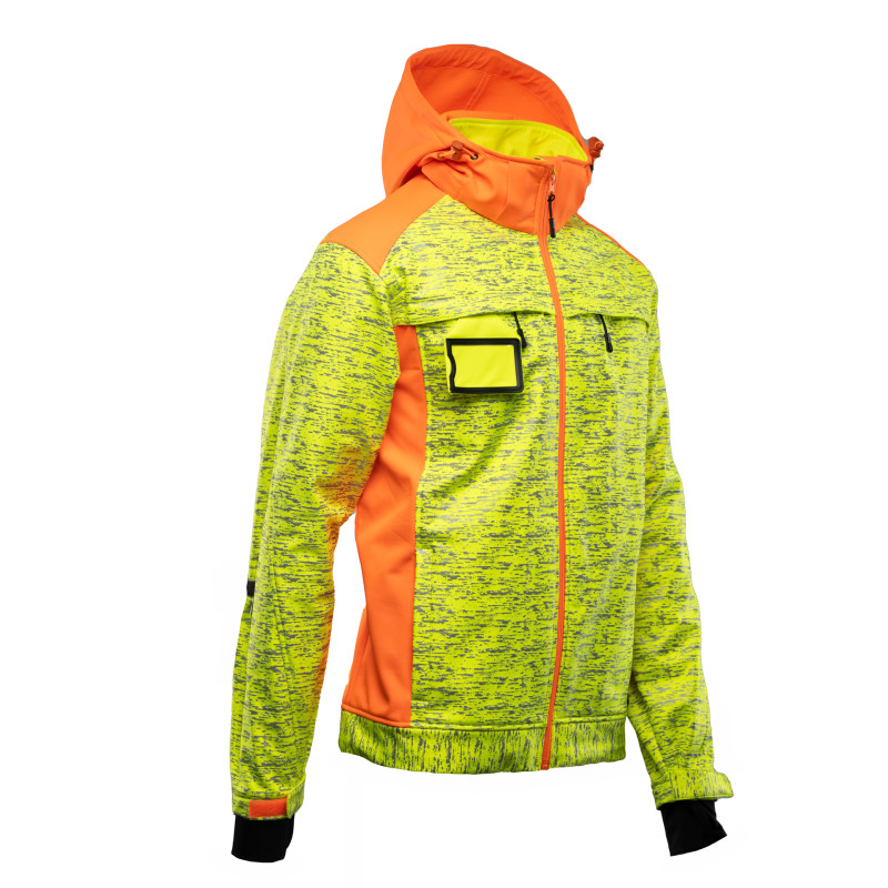 SEVEN KINGS CROSS SOFTSHELL KURTKA ŻÓŁĆ/POMARAŃCZ SEVEN_KINGS