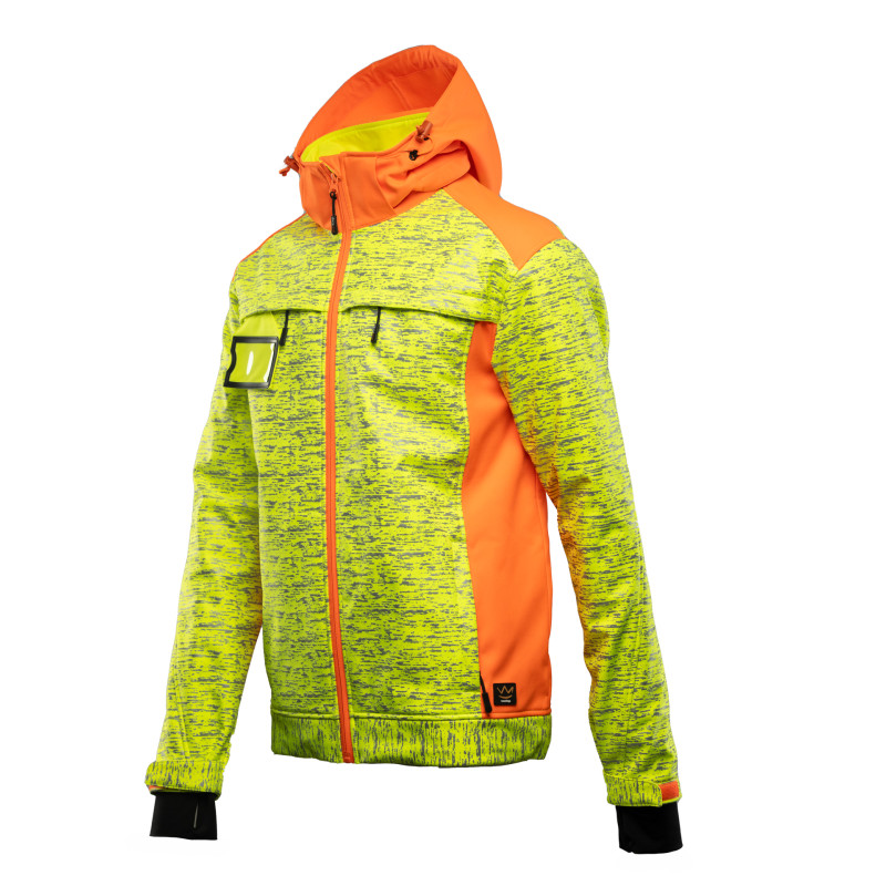 SEVEN KINGS CROSS SOFTSHELL KURTKA ŻÓŁĆ/POMARAŃCZ SEVEN_KINGS