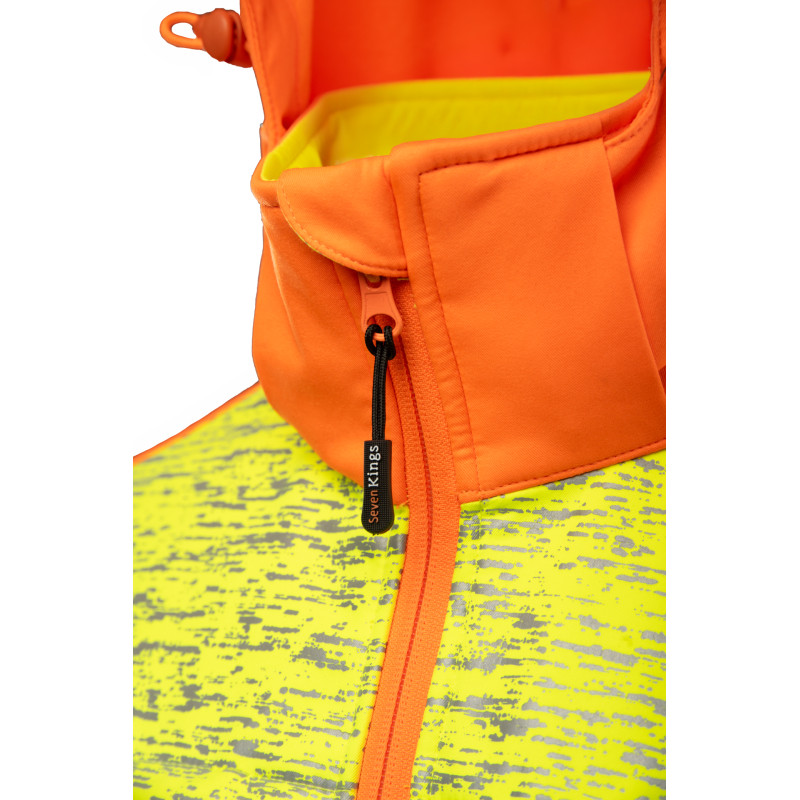 SEVEN KINGS CROSS SOFTSHELL KURTKA ŻÓŁĆ/POMARAŃCZ SEVEN_KINGS
