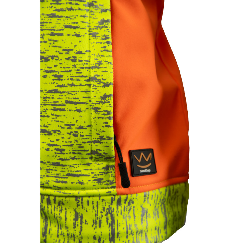 SEVEN KINGS CROSS SOFTSHELL KURTKA ŻÓŁĆ/POMARAŃCZ SEVEN_KINGS