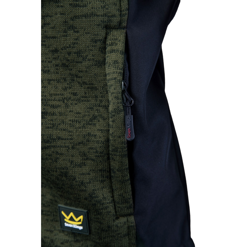 SEVEN KINGS BLUZA ROZPINANA Z KAPTUREM KHAKI SEVEN KINGS