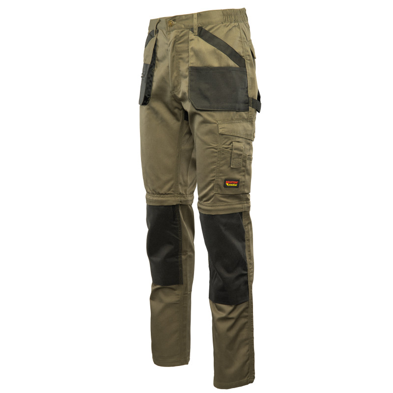 SPODNIE DO PASA KHAKI - ODPINANE NOGAWKI BRIXTON PRACTICAL