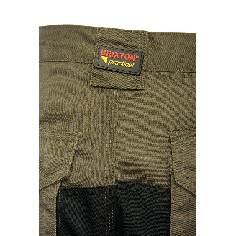 SPODNIE DO PASA KHAKI - ODPINANE NOGAWKI BRIXTON PRACTICAL