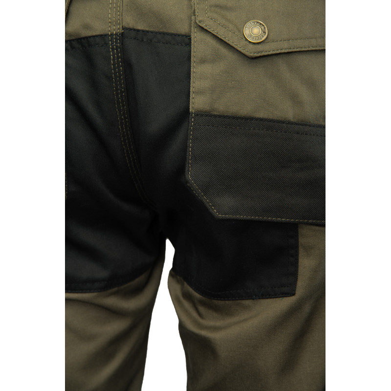 SPODNIE DO PASA KHAKI - ODPINANE NOGAWKI BRIXTON PRACTICAL
