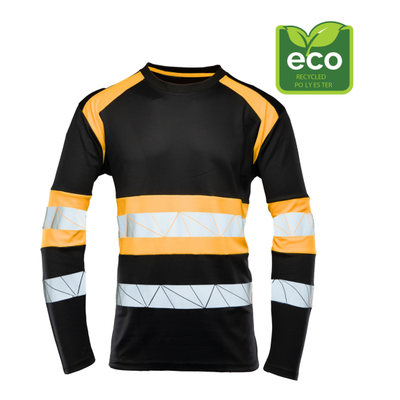 ECO RIVAL KOSZULKA LONGSLEEVE CZARNY/POMARAŃCZ SEVEN KINGS