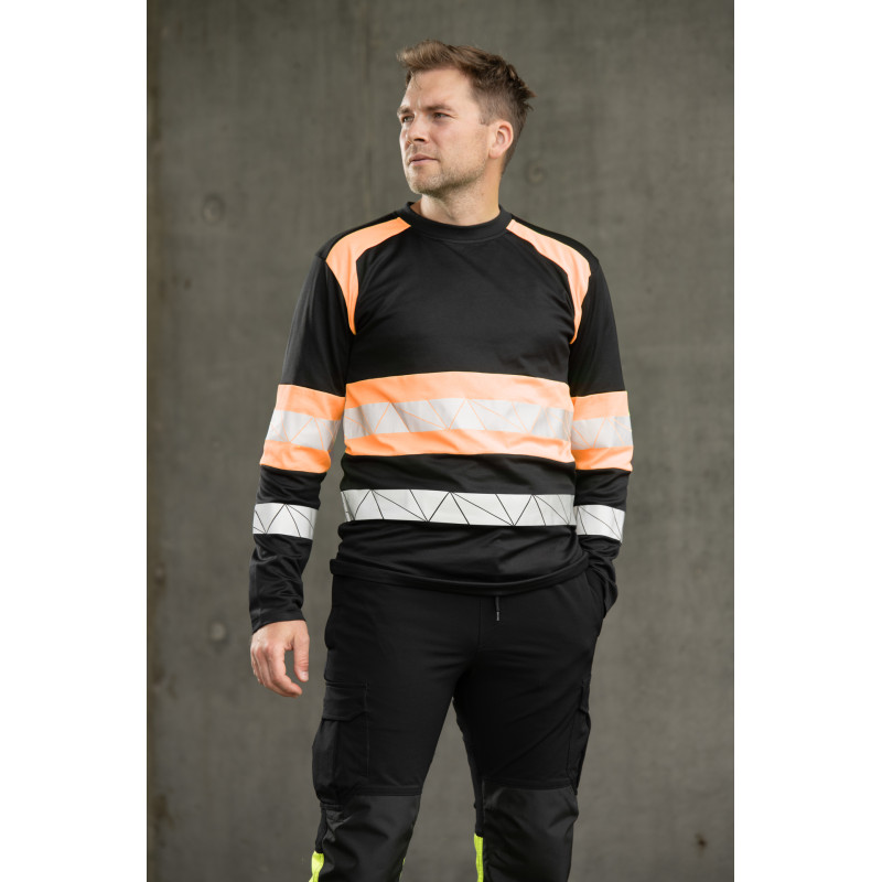 ECO RIVAL KOSZULKA LONGSLEEVE CZARNY/POMARAŃCZ SEVEN KINGS