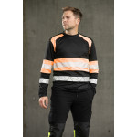 ECO RIVAL KOSZULKA LONGSLEEVE CZARNY/POMARAŃCZ SEVEN KINGS