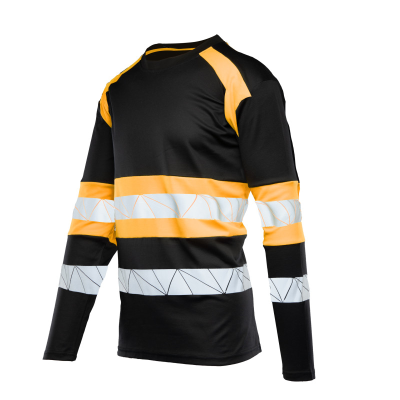 ECO RIVAL KOSZULKA LONGSLEEVE CZARNY/POMARAŃCZ SEVEN KINGS