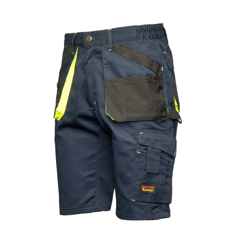 SPODNIE KRÓTKIE GRANAT/ŻÓŁTY BRIXTON PRACTICAL